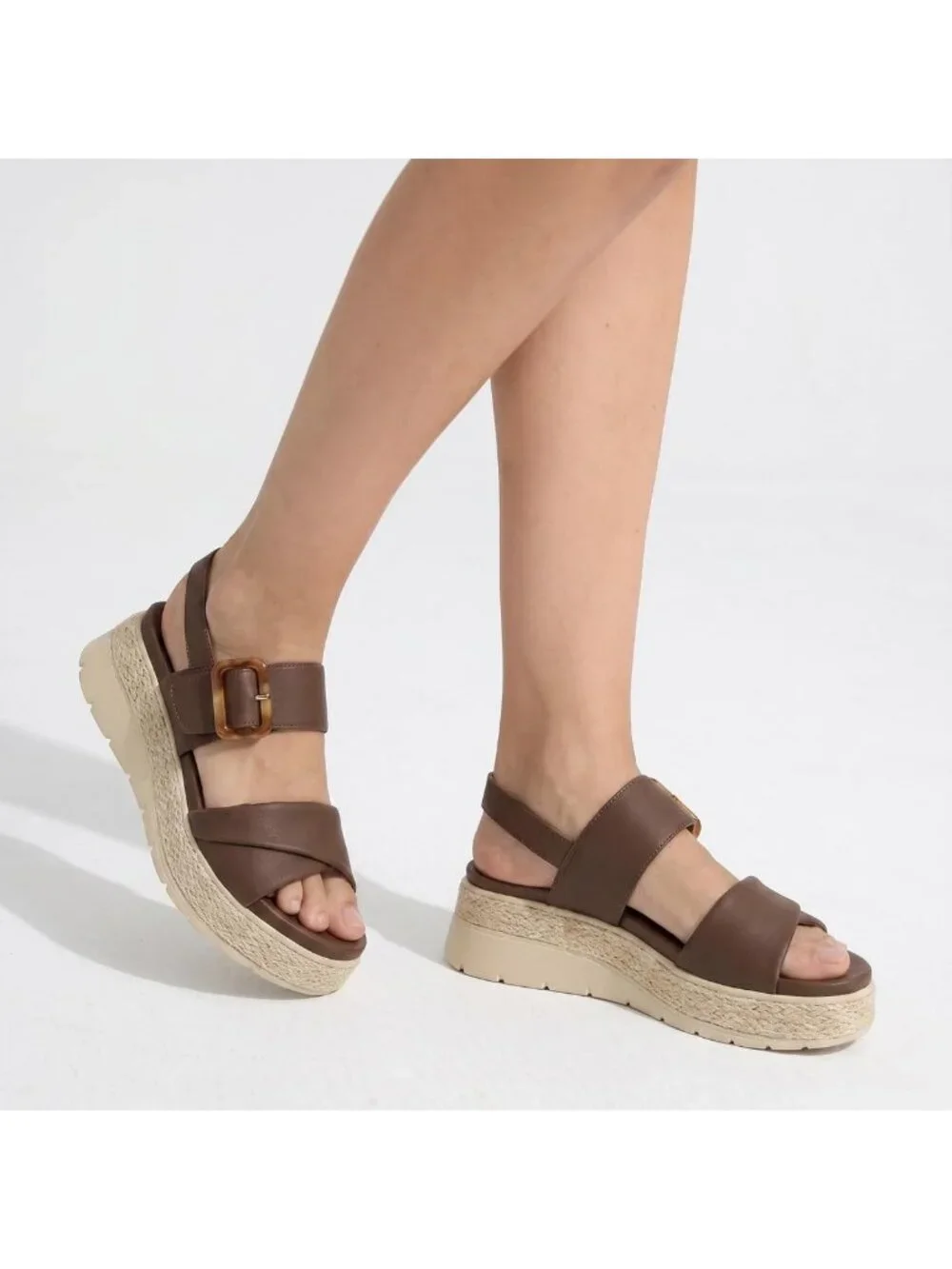 Comfortable Low Wedge Platform Sandals | Espadrille Style with Arch Support